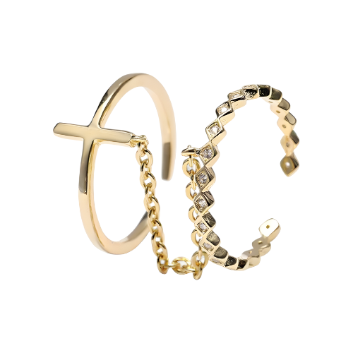 Eleganter Doppel Ring