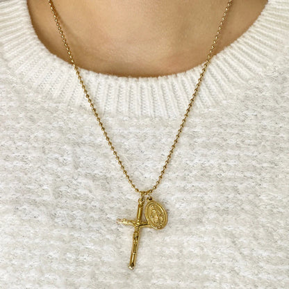 Elegante Goldene Jesus Kreuzkette